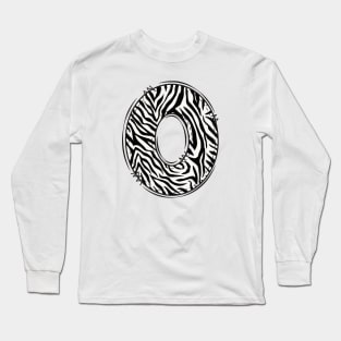 Zebra Letter O Long Sleeve T-Shirt